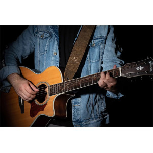Ortega Gitarrengurt Leder Desert Ston