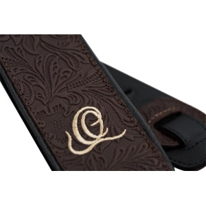 Gitarrengurt Ortega Leder Byz. Cocoa