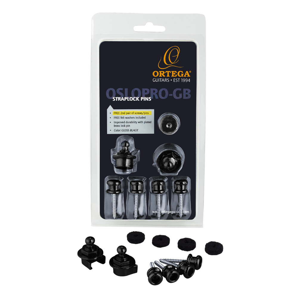 Ortega Straplok-Set, Pro, Schwarz