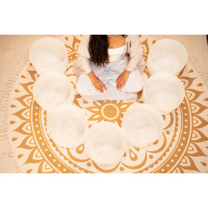 Set Singing Bowl Sonic Energy Cristal 12