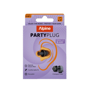 Alpine Partyplug Ohrstöpsel Schwarz