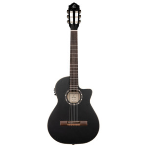 3/4-Gitarre Ortega R125 Fichte, EQ, Schwarz