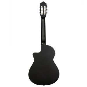 3/4-Gitarre Ortega R125 Fichte, EQ, Schwarz