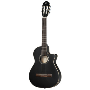 3/4-Gitarre Ortega R125 Fichte, EQ, Schwarz