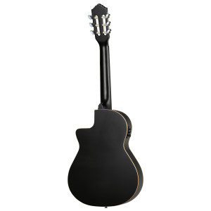 3/4-Gitarre Ortega R125 Fichte, EQ, Schwarz