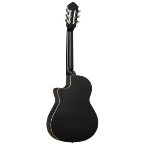 3/4-Gitarre Ortega R125 Fichte, EQ, Schwarz