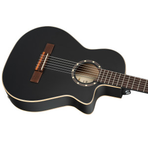 3/4-Gitarre Ortega R125 Fichte, EQ, Schwarz