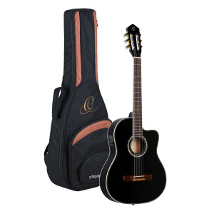 Ortega-Gitarre Rce145 Fichte Schwarz