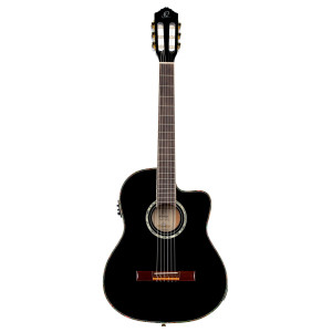 Ortega-Gitarre Rce145 Fichte Schwarz