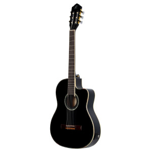 Ortega-Gitarre Rce145 Fichte Schwarz