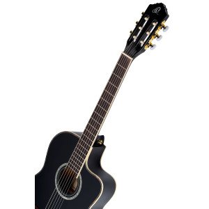 Ortega-Gitarre Rce145 Fichte Schwarz