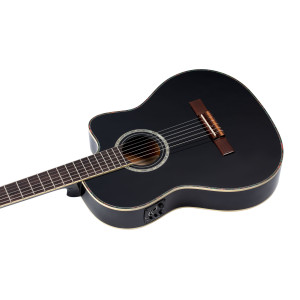 Ortega-Gitarre Rce145 Fichte Schwarz