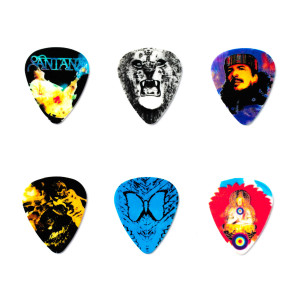 Schachtel mit 6 Dunlop Santana Medium Plektren