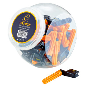 Glas mit 40 Ortega-Saitenwicklern Ortega