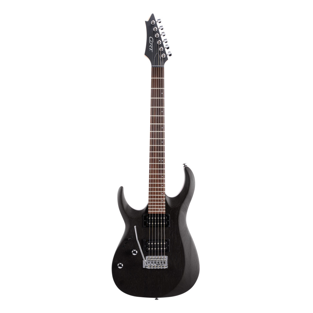 Cort X100 E-Gitarre für Linkshänder Open Pore Schwarz