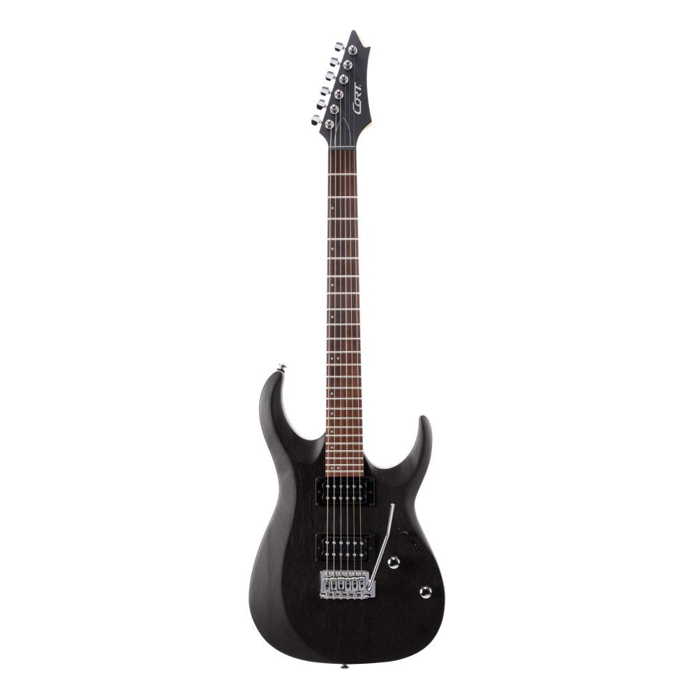 Cort X100 Gitarre Schwarz Open Pore