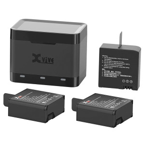X-vive Ladegerät und 3 Batterien für U5