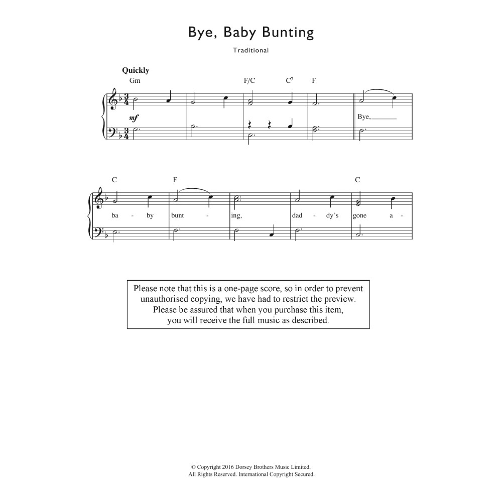 Bye, Baby Bunting