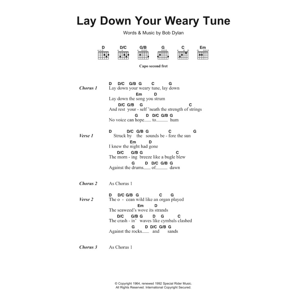 Lay Down Your Weary Tune