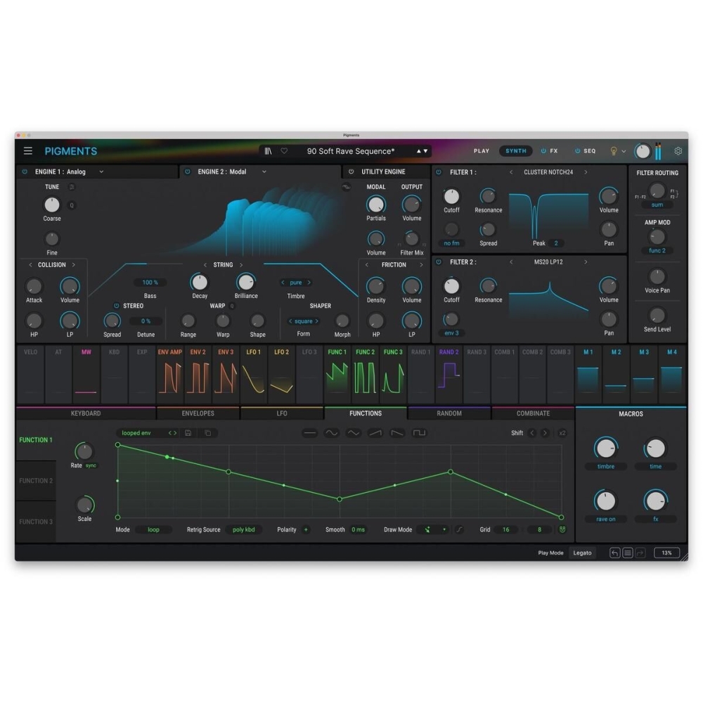 Arturia Pigment is a powerful virtual synthesizer that combines innovative wavetable and virtual analog synthesis techniques. Wi