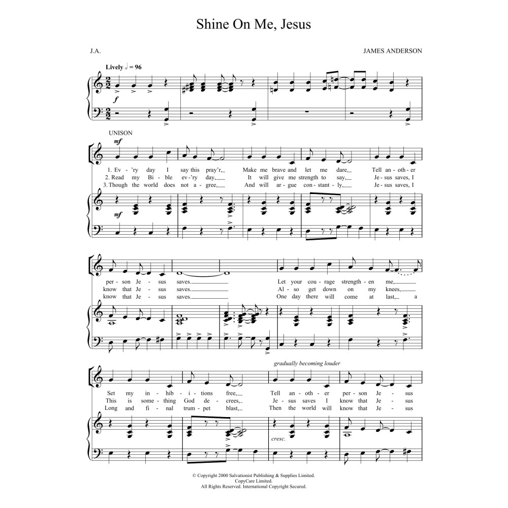 Shine On Me, Jesus