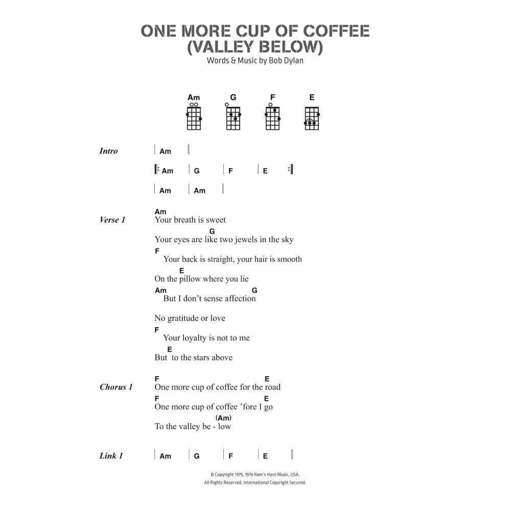 One More Cup Of Coffee (Valley Below)