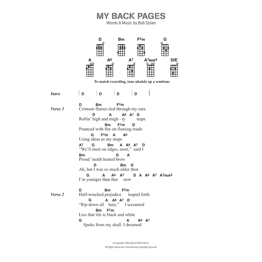 My Back Pages