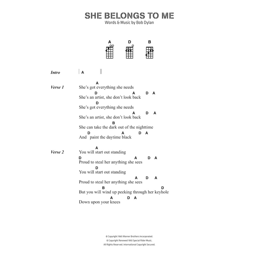 She Belongs To Me