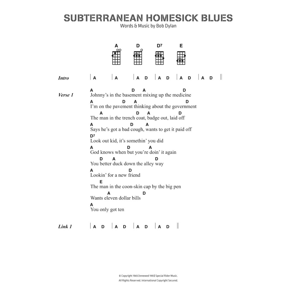 Subterranean Homesick Blues