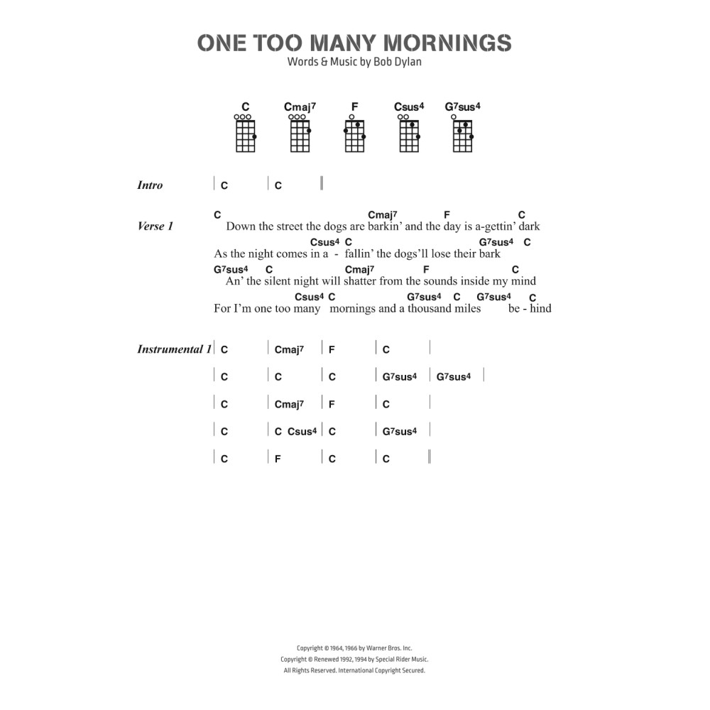 One Too Many Mornings