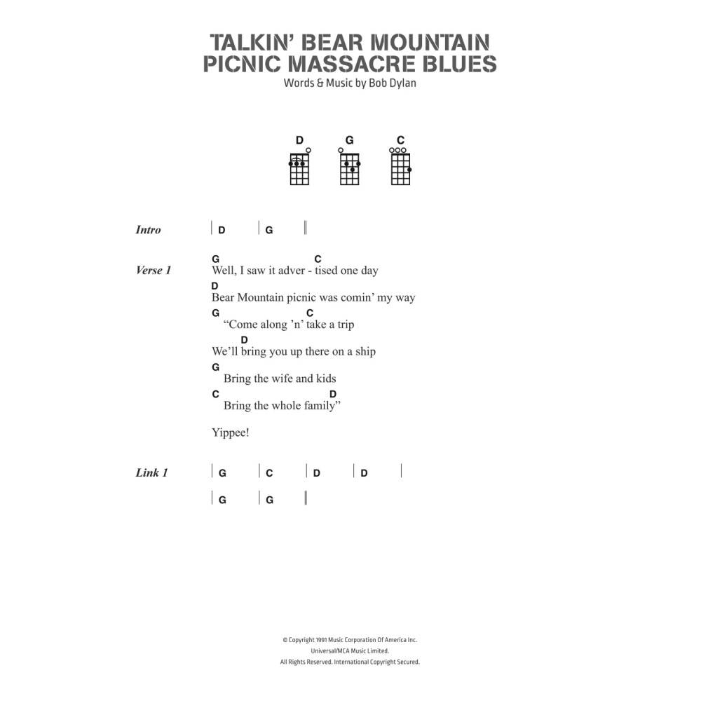 Talkin' Bear Mountain Picnic Massacre Blues