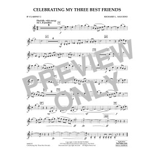 Celebrating My Three Best Friends - Bb Clarinet 2