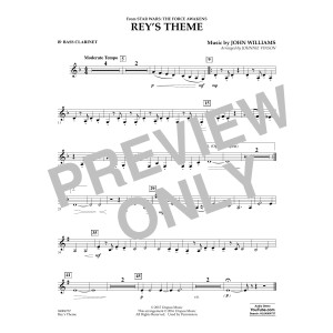 Rey's Theme (from Star Wars: The Force Awakens) - Bb Bass Clarinet