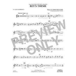 Rey's Theme (from Star Wars: The Force Awakens) - Eb Alto Saxophone 1