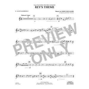 Rey's Theme (from Star Wars: The Force Awakens) - Eb Alto Saxophone 2