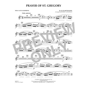 Prayer of St. Gregory (Educational Edition) - Solo Eb Alto Saxophone