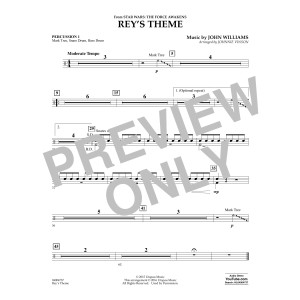 Rey's Theme (from Star Wars: The Force Awakens) - Percussion 1