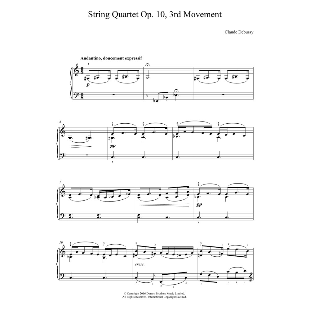 String Quartet Op.10, 3rd Movement
