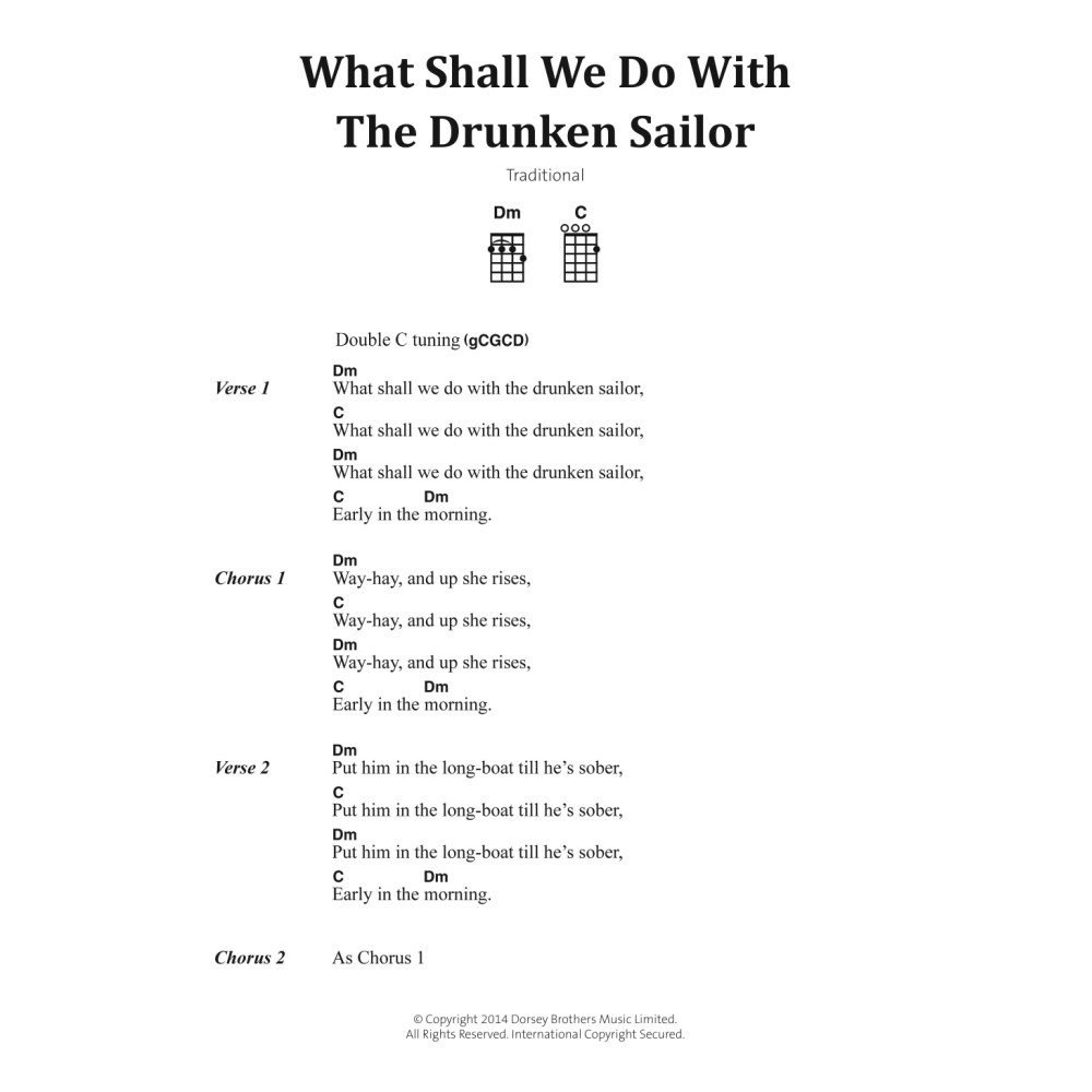 What Shall We Do With The Drunken Sailor