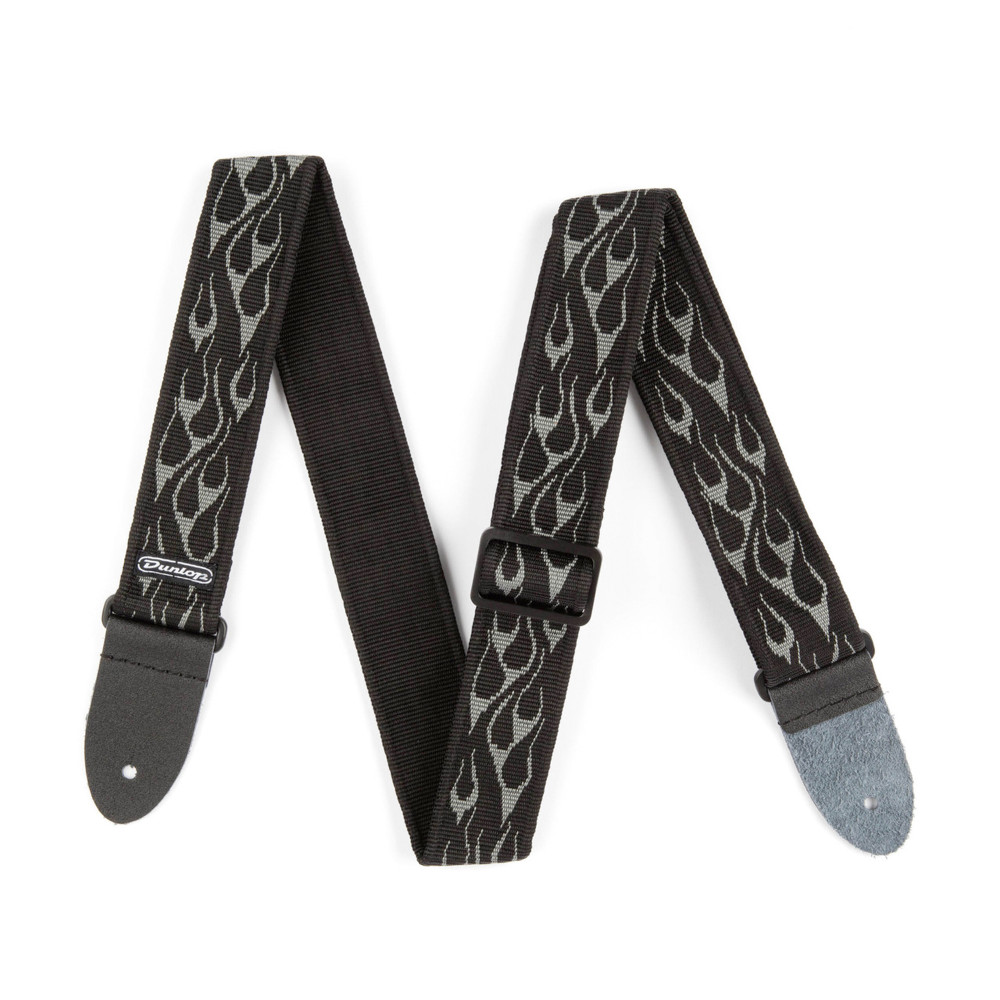 Dunlop Gurt Schwarz Und Grau Flamme