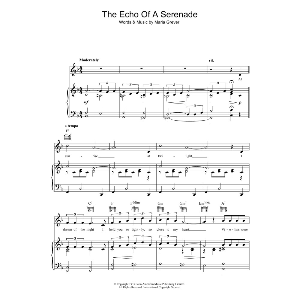 The Echo Of A Serenade