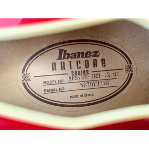 Ibanez AFS75T-TRD Artcore 2007 Transparent Red