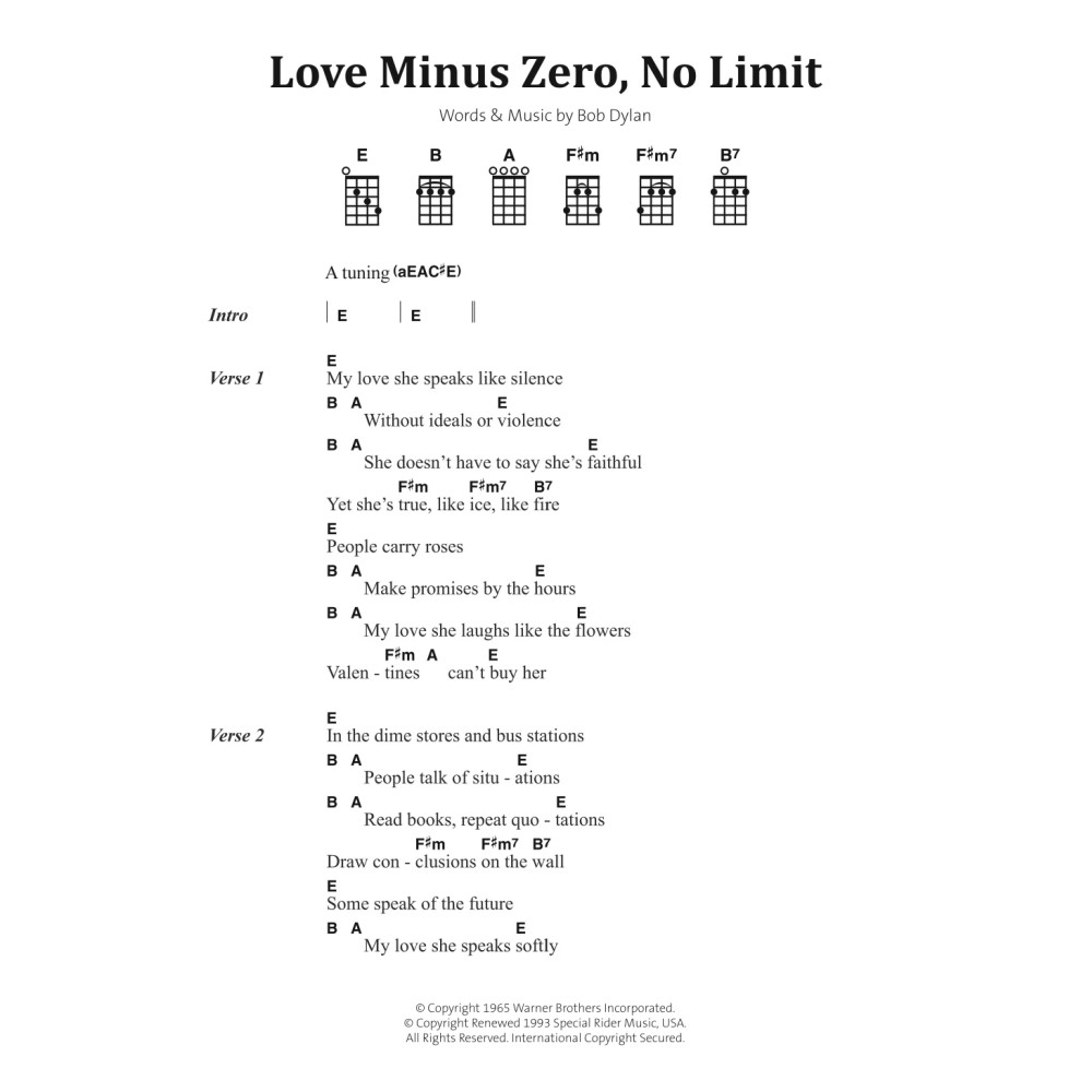 Love Minus Zero/No Limit
