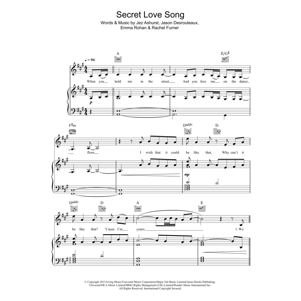Secret Love Song (featuring Jason Derulo)