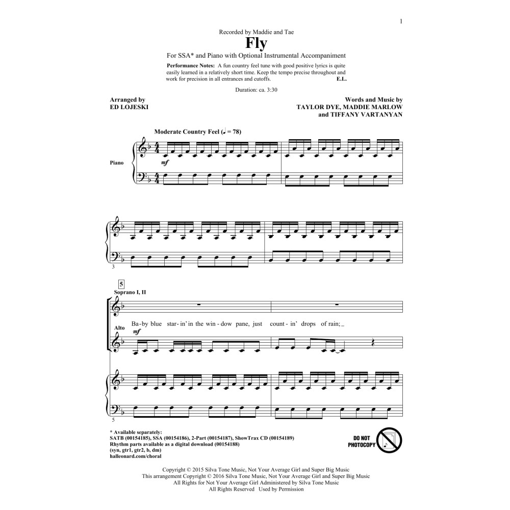 Fly (arr. Ed Lojeski)