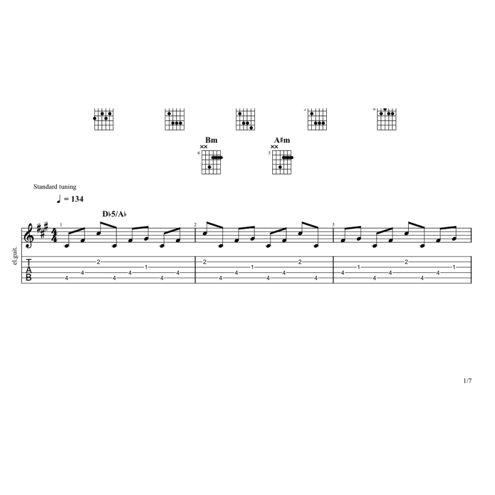 I Wish-Ai Maeda (Partition +Tab guitare)