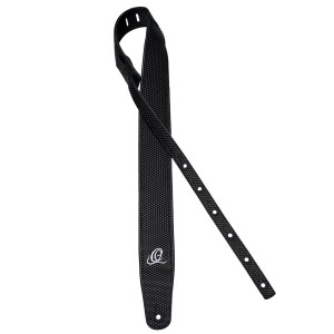 Ortega Gitarrengurt Leder Black Braid