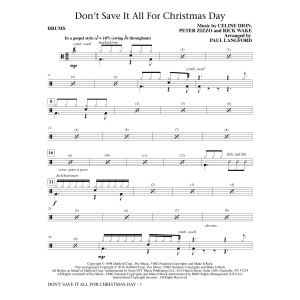 Don't Save It All for Christmas Day - Drum Set