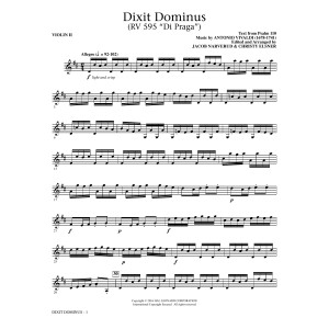 Dixit Dominus Instrumental Parts - Violin 2