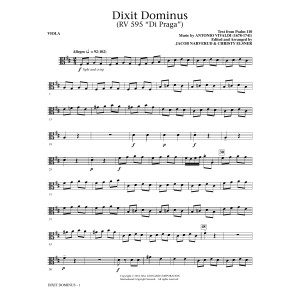 Dixit Dominus Instrumental Parts - Viola